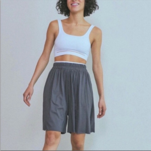 lunya Pants - NEW Lunya high rise wide leg shorts